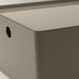 Stapelbare opbergdoos; strak ontwerp, glad oppervlak, klein handvat; Ideaal voor het organiseren van items.