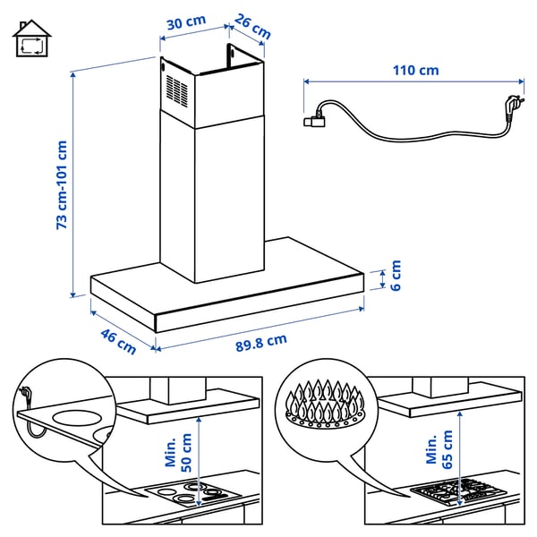 Illustratie met afmetingen voor het product: KULINARISK.