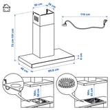 Illustratie met afmetingen voor het product: KULINARISK.