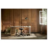 LAGKAPTEN / ALEX Bureau, wit/wit gelazuurd eikeneffect, 140x60 cm