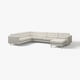 LANDSKRONA Hoekbank, 6-zits, met chaise longue Gunnared/beige hout