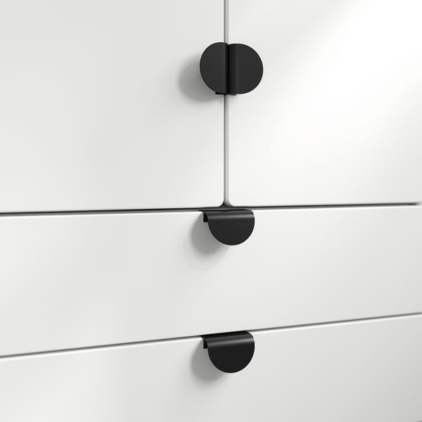 LATMASK Handgreep met klem, zwart, 60 mm 2 st.