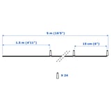 Illustratie met afmetingen voor het product: LEDFYR.