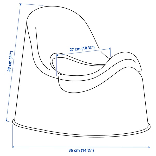Illustratie met afmetingen voor het product: LOCKIG.