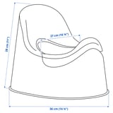 Illustratie met afmetingen voor het product: LOCKIG.
