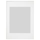 LOMVIKEN fotolijst, wit, slanke metalen rand, rechthoekig, kunststof frontbescherming.