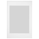 LOMVIKEN fotolijst, dunne metalen rand, rechthoekige vorm, witte kleur, kunststof bescherming aan de voorkant.