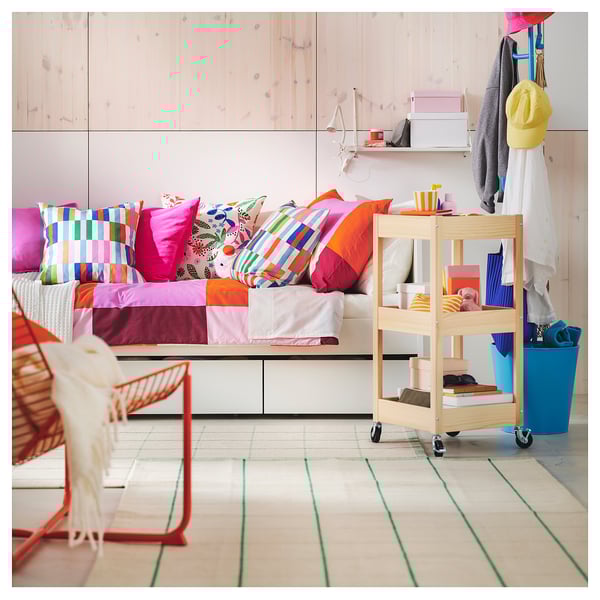 LOSHULT Roltafel, grenen, 38x38x82 cm