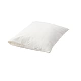 Witte LUDDROS kussenbeschermer, vierkant met ritssluiting, katoen-polyester mix.
