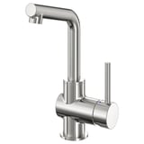 Zilverkleurige LUNDSKÄR mengkraan, strak modern design met verticale handgreep.
