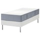 Witte ligbodem met blauwgrijze matras, RVS poten, merk LYNGÖR.