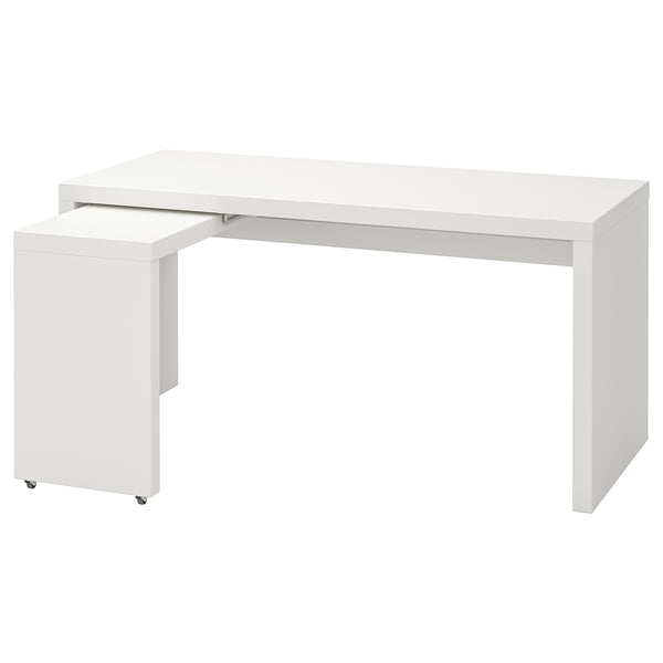 Wonder interview dump MALM Bureau met uittrekbaar blad, wit, 151x65 cm - IKEA België