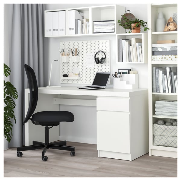 MALM Bureau, wit, - IKEA