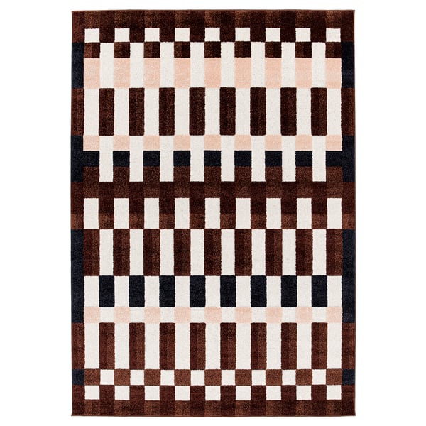 MARKBLÅMME Vloerkleed, laagpolig, veelkleurig/ruitpatroon, 160x230 cm