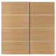 MEHAMN Schuifdeur, set van 2, wit/tweezijdig eikenpatroon, 200x201 cm