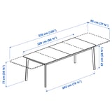 Illustratie met afmetingen voor het product: MELLANSEL.