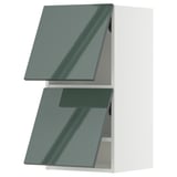 Hoogglans grijsgroene METOD keukenkast met modern design.