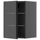 METOD kast, strakke glazen deur met verticale reeding.
