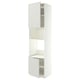 METOD Hoge kast voor inbouwapparatuur, wit/Aspudden lichtgrijs, 60x60x240 cm