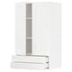 Witte METOD keukenkast met 2 deuren, legplank, lades. Modern design, gladde oppervlakken.