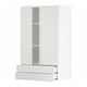 Wit METOD keukenblok met lades, modern design, verstelbare planken.