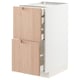 METOD keukenblok met lichte bamboe lades, modern design.