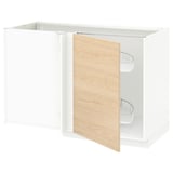 Witte METOD keukenkast met lichthouten deur, uittrekbare plank.