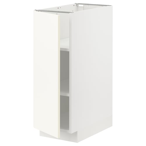 Witte METOD keukenkast. Vierkant ontwerp met één deur. Moderne, minimalistische stijl. Verstelbare planken.