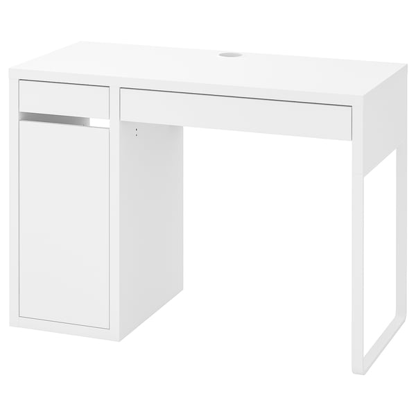 belangrijk bedenken te veel MICKE Bureau, wit, 105x50 cm. Koop hier - IKEA België