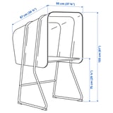 Illustratie met afmetingen voor het product: MITTZON.