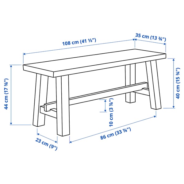 Illustratie met afmetingen voor het product: MÖCKELBY.