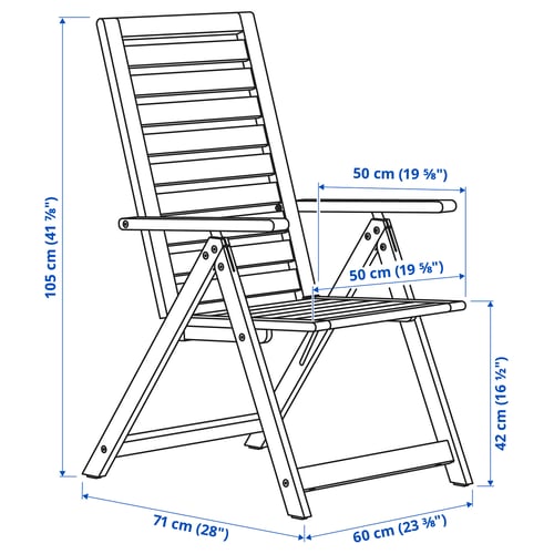 Illustratie met afmetingen voor het product: NÄMMARÖ.
