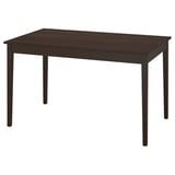 NÄSINGE rechthoekige houten eettafel, donkerbruin, vier poten.