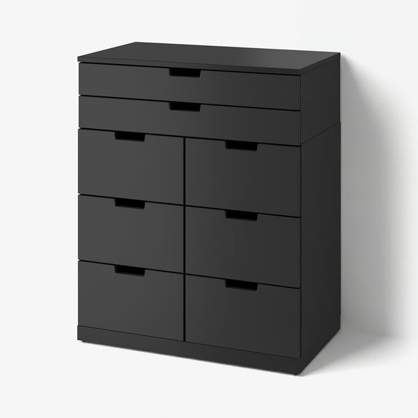 NORDLI Ladekast 8 lades, antraciet, 80x99 cm