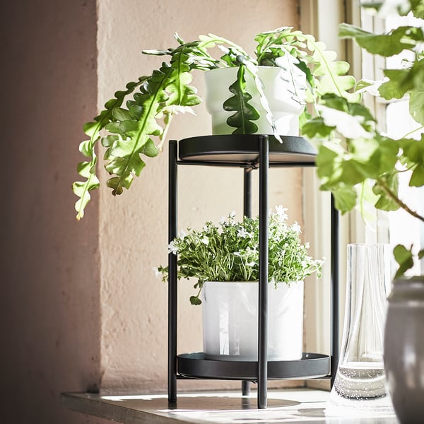 Dij dynamisch zuiger OLIVBLAD Plantenstandaard, binnen/buiten zwart, 35 cm - IKEA België