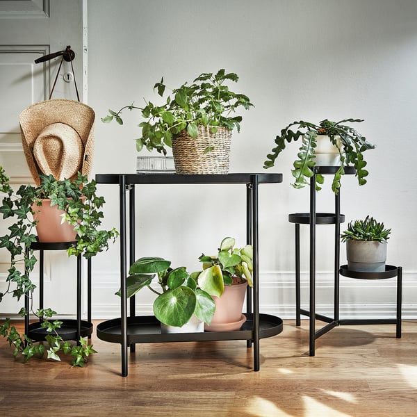 Dij dynamisch zuiger OLIVBLAD Plantenstandaard, binnen/buiten zwart, 35 cm - IKEA België