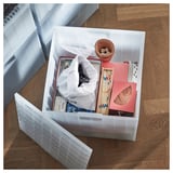 Opbergdoos met deksel, opbergzakken, boeken, speelgoed. Gemakkelijk organiseren.