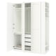 PAX / GRIMO Kledingkastcombinatie, wit wit/wit, 170x60x236 cm