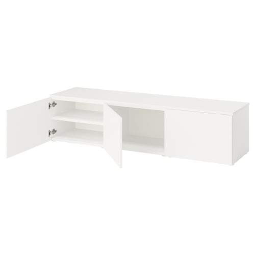 PLATSA Opberger met deuren, wit Fonnes/wit, 180x42x43 cm