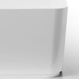 Strakke, strakke witte opbergbak met gladde, gebogen randen en stevige basis, ideaal voor organiseren en recyclen.