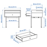 Illustratie met afmetingen voor het product: RÅDMANSÖ.