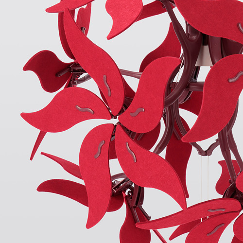 RAMSELE Hanglamp bloem, donkerrood IKEA