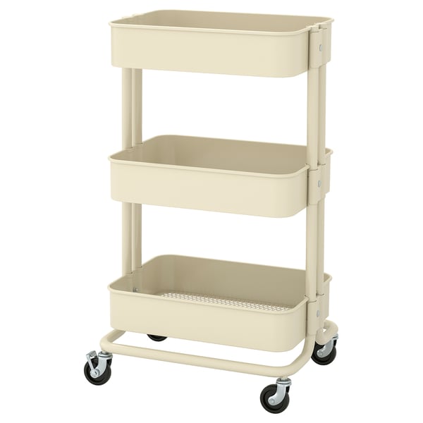 RÅSKOG Roltafel, beige, 35x45x77 cm