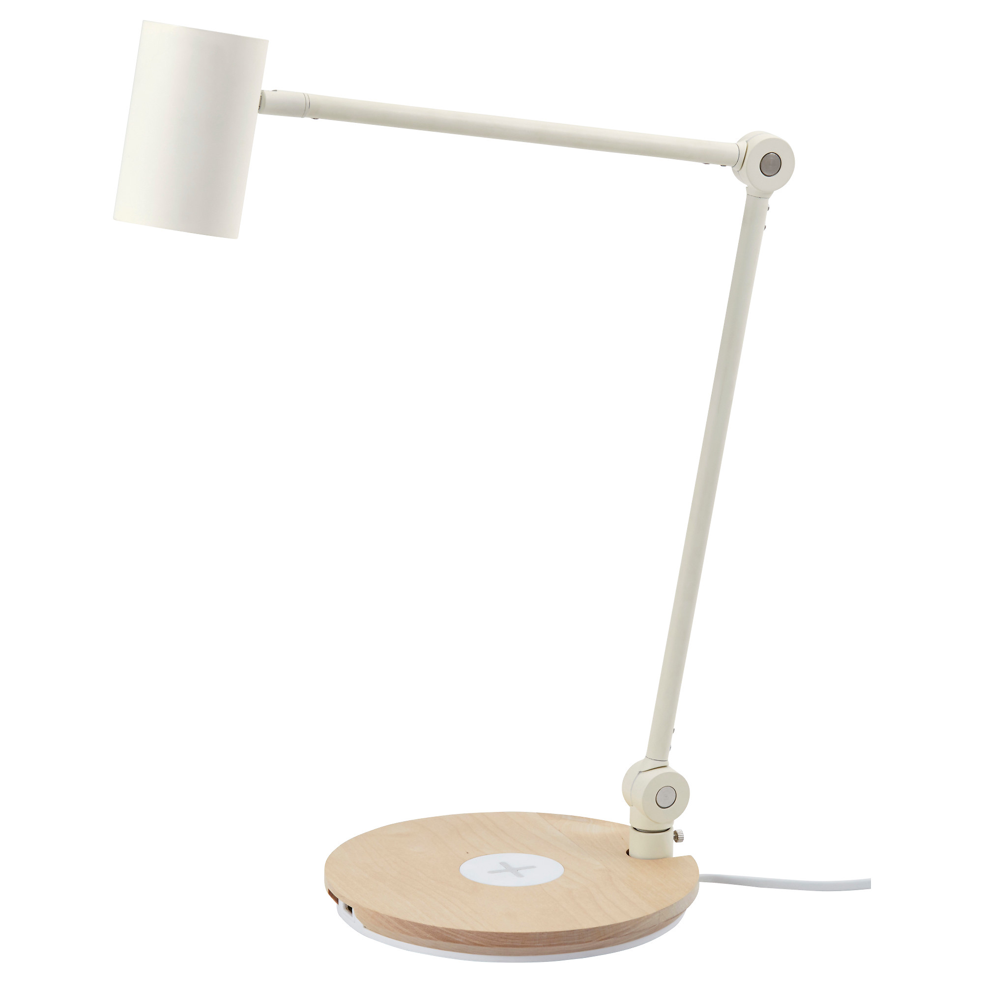 RIGGAD Ledbureaulamp m draadloos opladen, wit IKEA