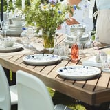 SILVERSIDA Bord, met een patroon/blauw, 26 cm