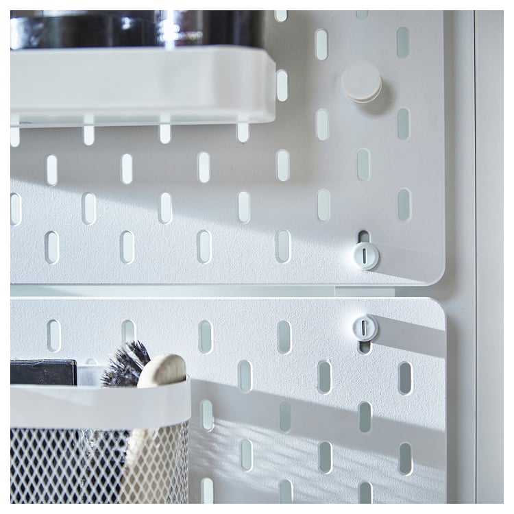 Ikea SKADIS Clips (past op SKADIS Peg Board), Wit, 2x8 centimeter - Set van 6