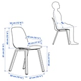 SKÅLSTA Tafel en 4 stoelen, donker grijs-groen marmereffect U-vormig zwart-grijs/kunststof zwart metaal met profiel/zwart-grijs, 140x80 cm