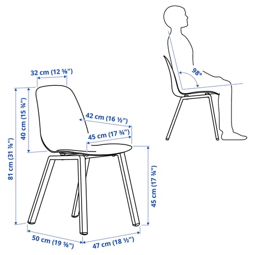 Illustratie met afmetingen voor het product: SKÅLSTA.