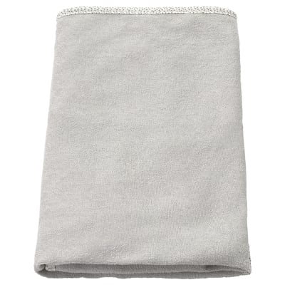 SKÖTSAM grijze hoes voor het aankleedkussen voor baby's, rechthoekige, zachte badstof met polyester randen, machinewasbaar, milieuvriendelijk.