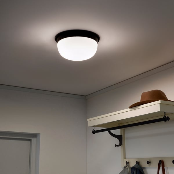 Skurup Plafond Wandlamp Zwart Ikea